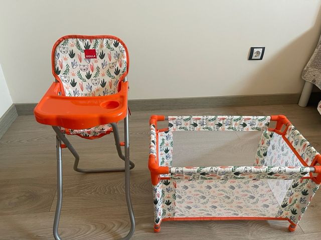 Cuna y trona de muñeca reborn