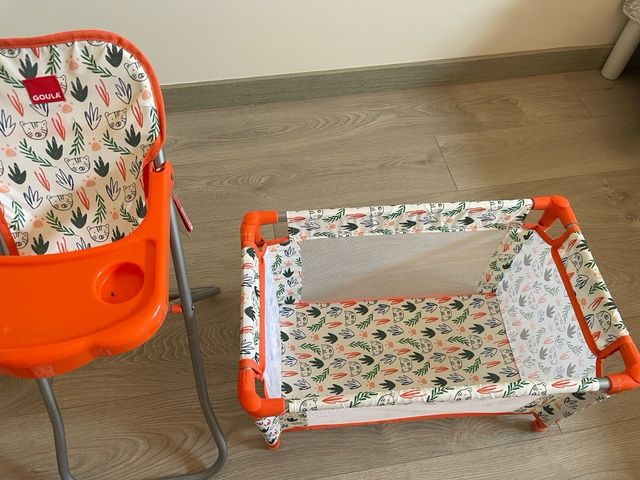 Cuna y trona de muñeca reborn