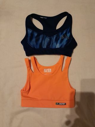 2 Tops deportivos niña Adidas-Zara 7-8 años 