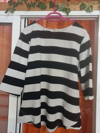Blusa rayas Promod - Blanco&Negro