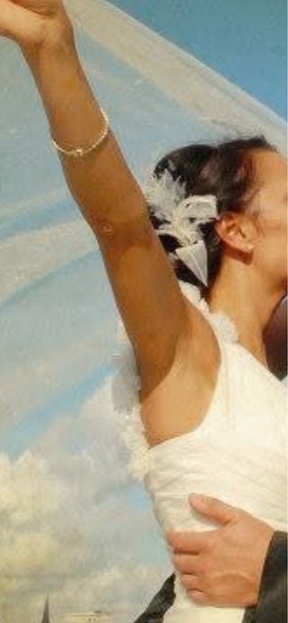 Tocado novia plumas blanco