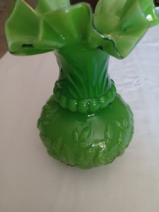 Jarra vidro opalino verde