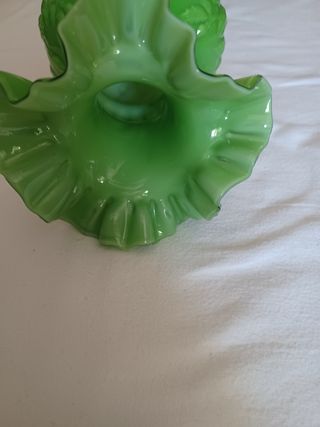 Jarra vidro opalino verde