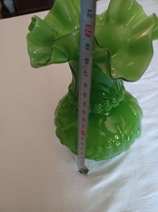 Jarra vidro opalino verde