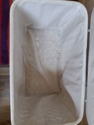 Baúl juguetes mimbre blanco infantil