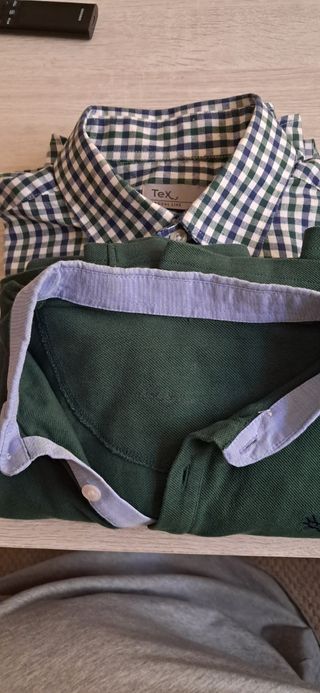 Polo Verde Manga Larga.camisa a cuadros verde.azul