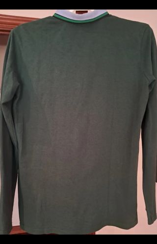 Polo Verde Manga Larga.camisa a cuadros verde.azul