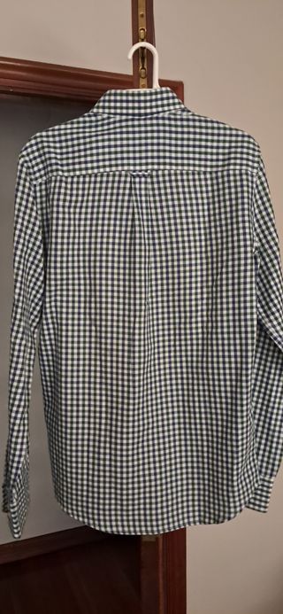 Polo Verde Manga Larga.camisa a cuadros verde.azul