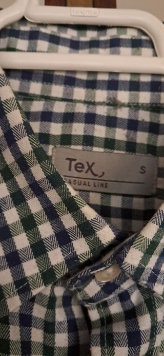 Polo Verde Manga Larga.camisa a cuadros verde.azul