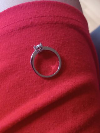 Anillo solitario plata mujer 16mm