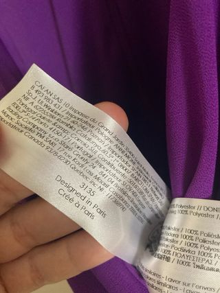 Vestido midi asimétrico morado