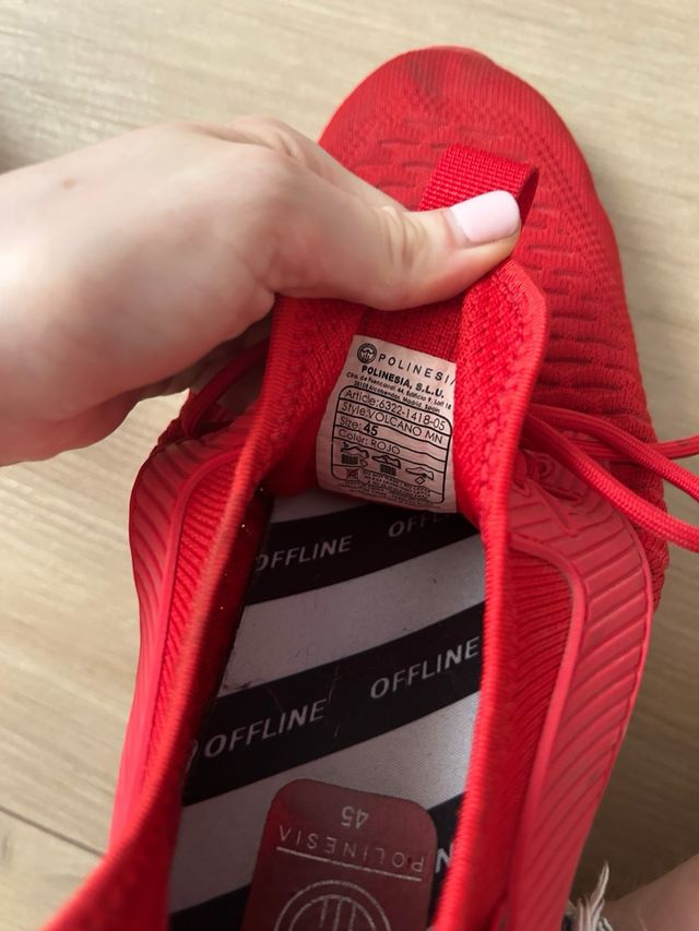 Zapatillas Polinesia rojas - Talla 45