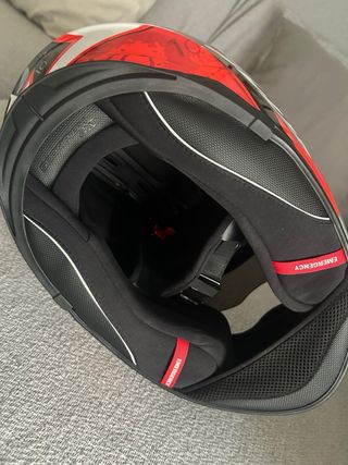 Casco Scorpion Exo, rojo-gris replica Fabio Quarta