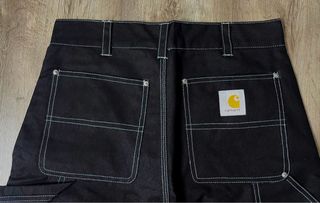 Pantalones Cargo Carhartt Negro - Doble Rodilla