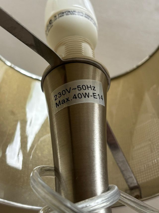 Lámpara Skyline Metal - Negra y Plateada