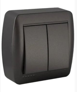 Interruptor doble Solera Mural, color grafito