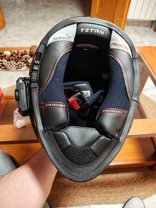 Casco moto SMK Titan Nero Carbono