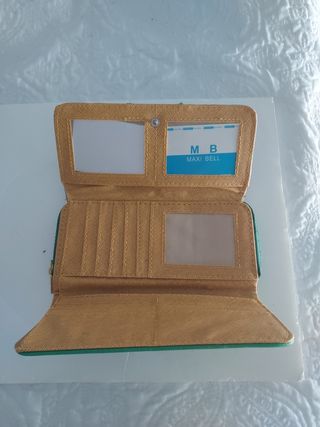 Cartera Gris y Verde