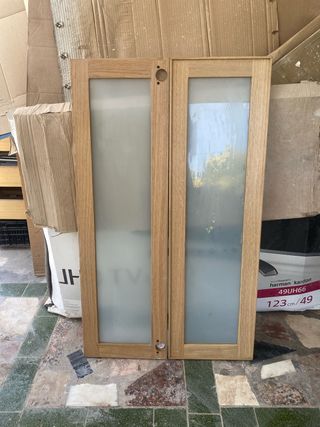 Puertas vitrina cristal Ekestad Ikea 30x100cm 