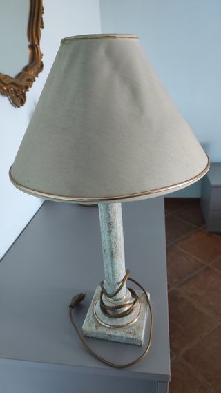 Lampada comodino conparalume in stoffa