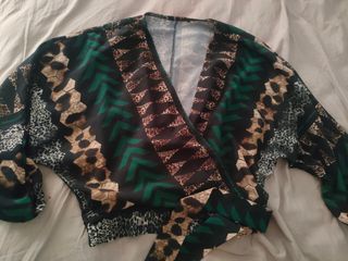 Top estampado leopardo-verde