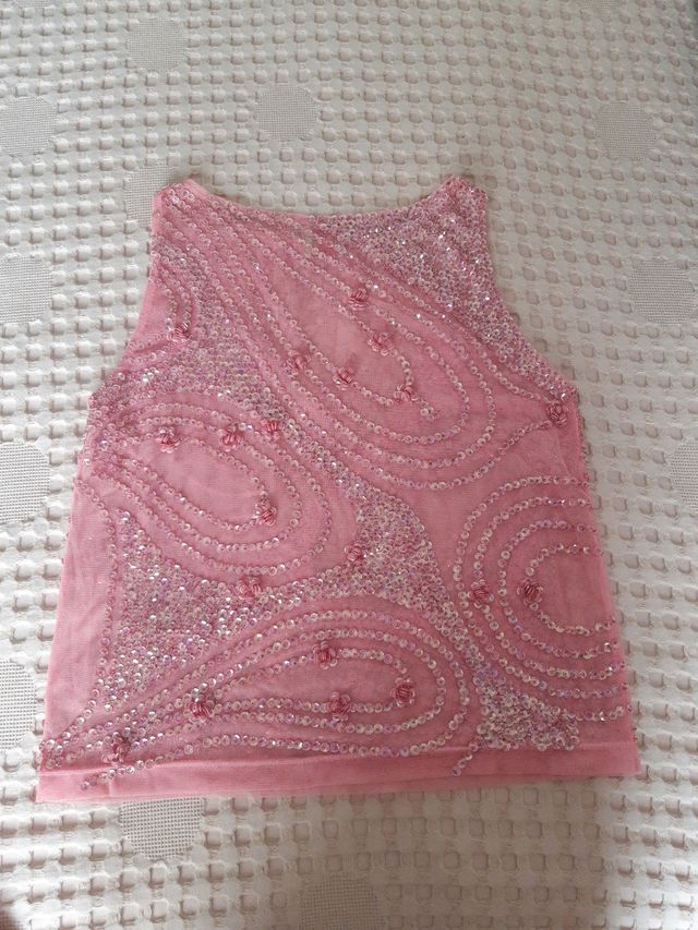 Top lentejuelas rosa