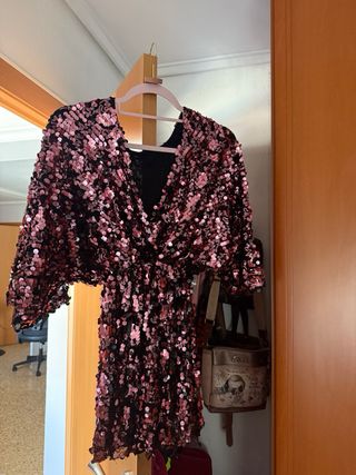 Vestido fiesta lentejuelas S