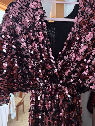 Vestido fiesta lentejuelas S
