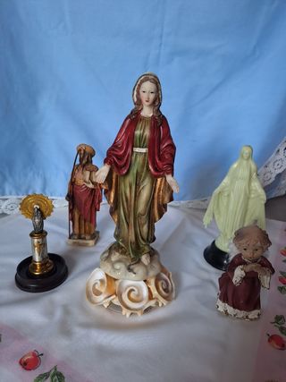 5 Figuras Santas: Virgen, Santiago...