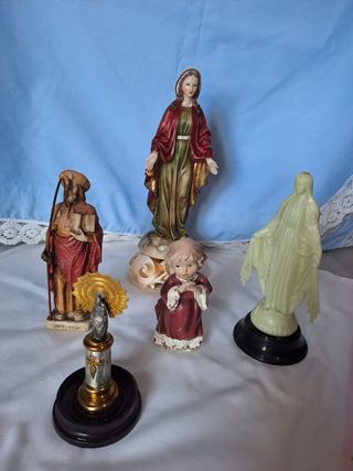 5 Figuras Santas: Virgen, Santiago...