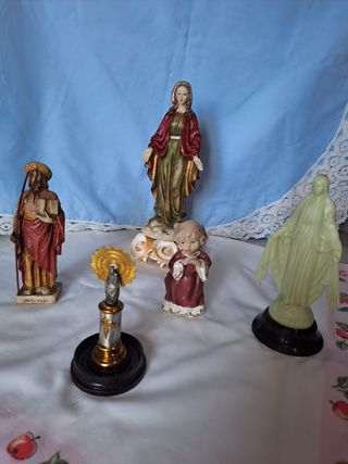 5 Figuras Santas: Virgen, Santiago...