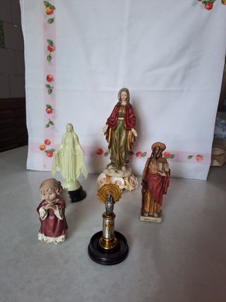 5 Figuras Santas: Virgen, Santiago...