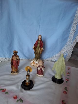 5 Figuras Santas: Virgen, Santiago...