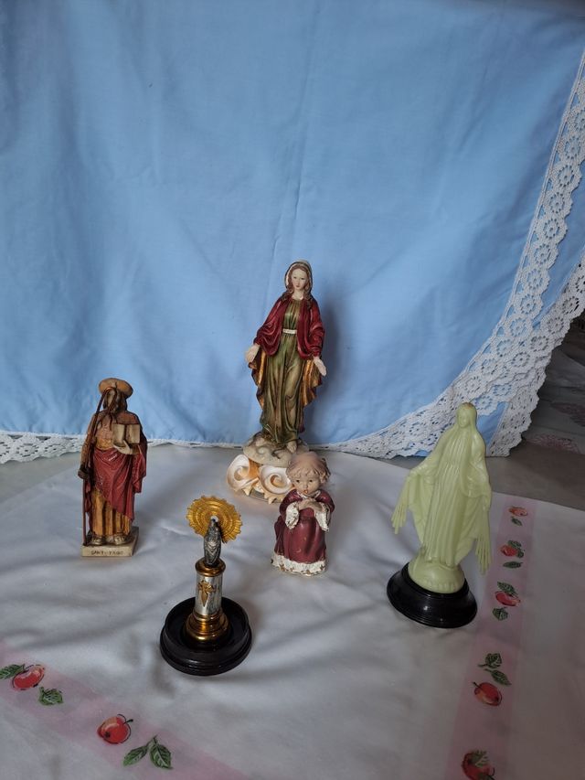 5 Figuras Santas: Virgen, Santiago...