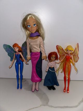 Muñecas Winx y Witch - 4 piezas