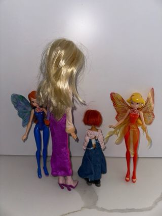 Muñecas Winx y Witch - 4 piezas