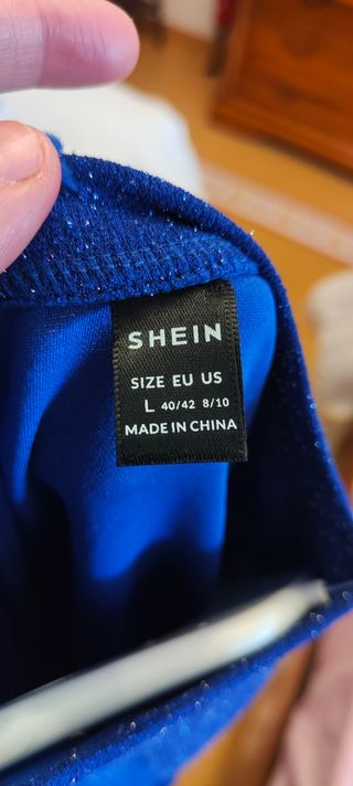 Vestito corto blu elettrico lurex