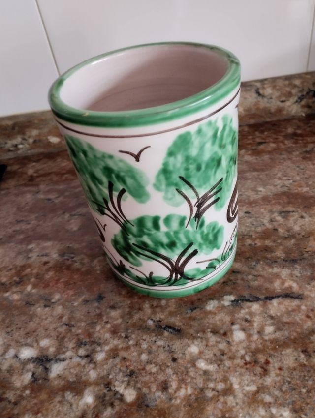 Bote cerámico F.Blasco verde