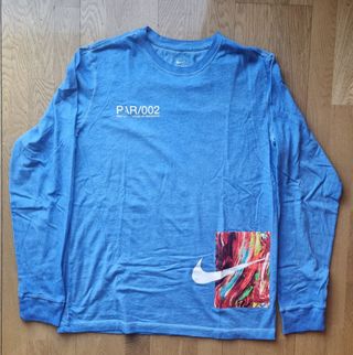 Camiseta Nike manga larga azul