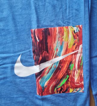 Camiseta Nike manga larga azul