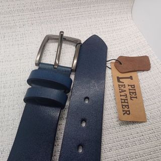 Cinturón Piel Azul Marino - 120cm