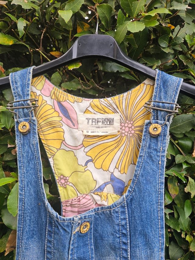 Salopette Jeans TRF Denim S, fiori