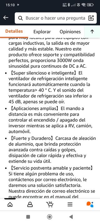Inversor GIANDEL 3000W Onda Sinusoidal pura