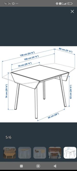 Mesa plegable bambú - Cocina