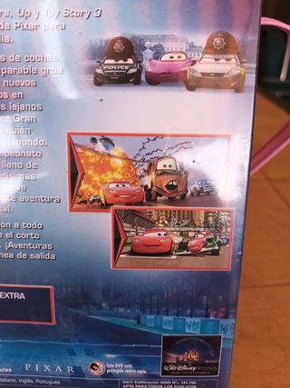 DVD de Cars Disney PIXAR precio 2 €.