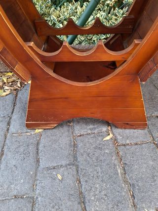 Botellero madera ovalado