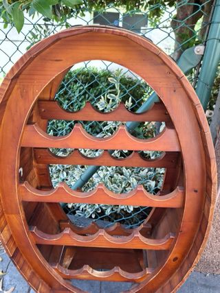 Botellero madera ovalado