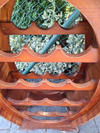 Botellero madera ovalado