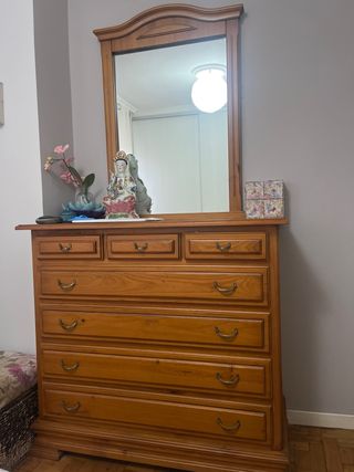 Mueble tocador madera marrón