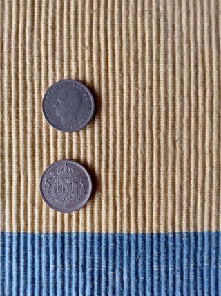 2 Monedas de cinco Pesetas Juan Carlos I